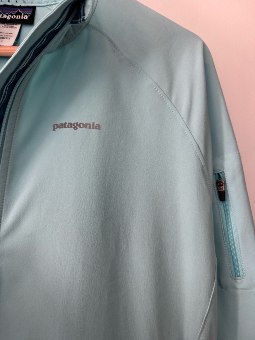 Patagonia Traverse Aqua Full Zip Lightweight Jacket Running Hiking Activewear